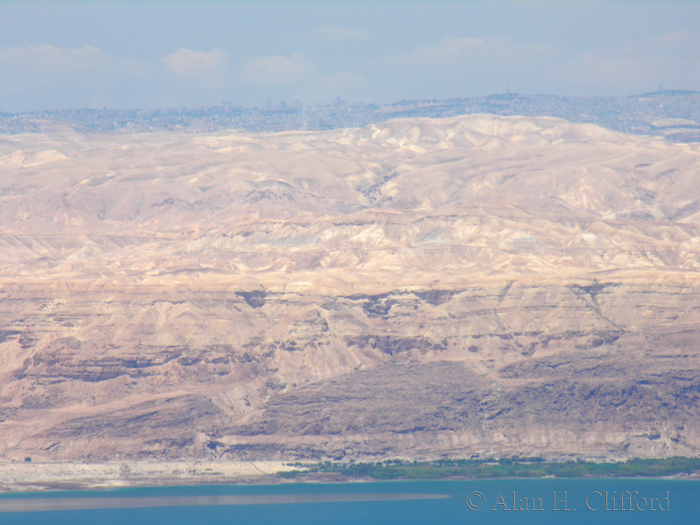 View towards Jerusalem from the Dead Sea Museum